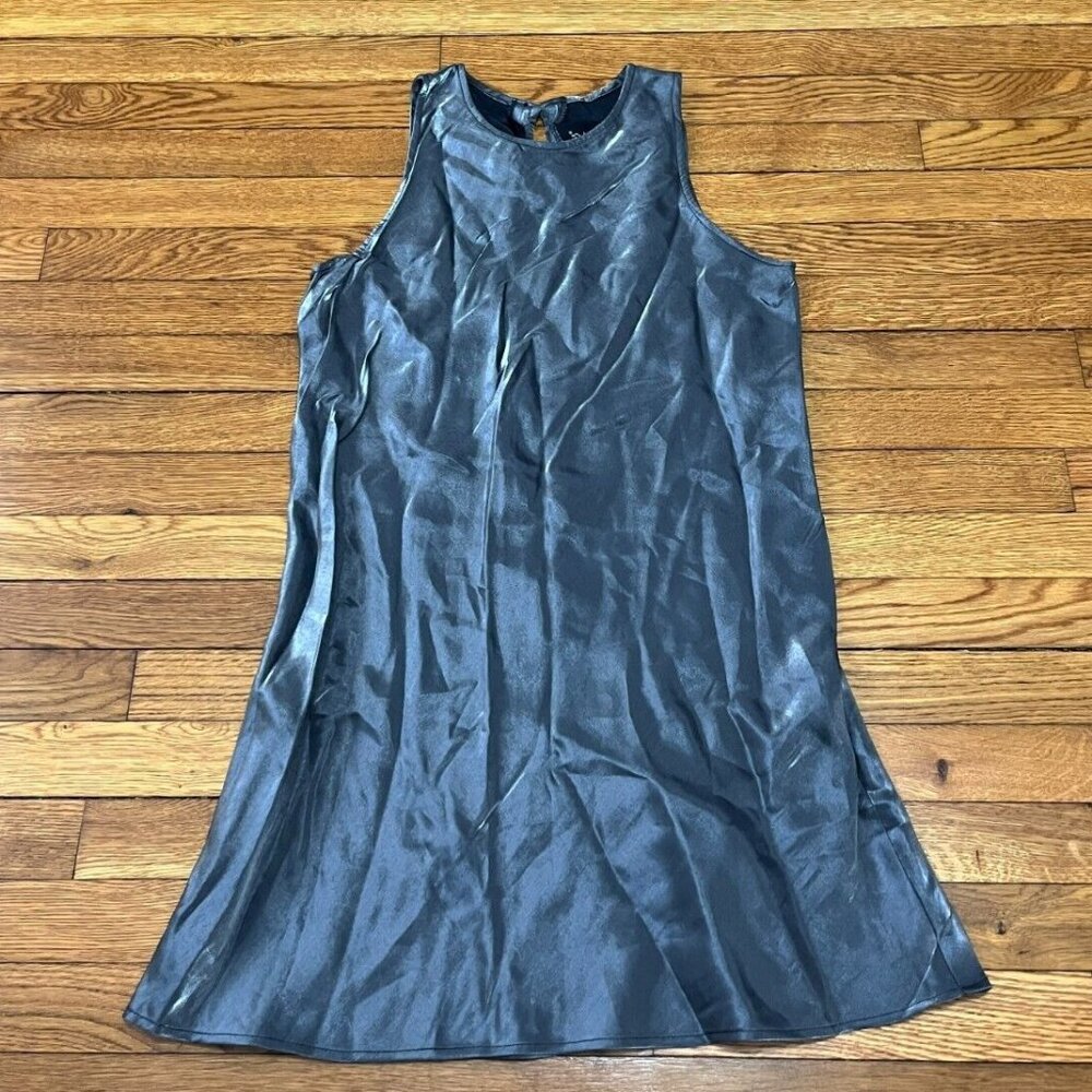 Vintage All That Jazz Dress Girls Size 11/12 Gray Shiny Sleeveless